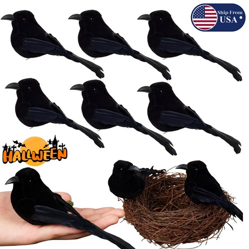 6pcs halloween lifelike black - lifelike,